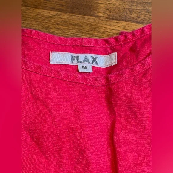 FLAX Designs Linen Shift Patch Pockets Dress - Picture 3 of 6